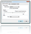 Advanced thumbnail options window