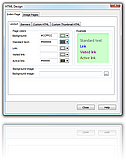 HTML design window